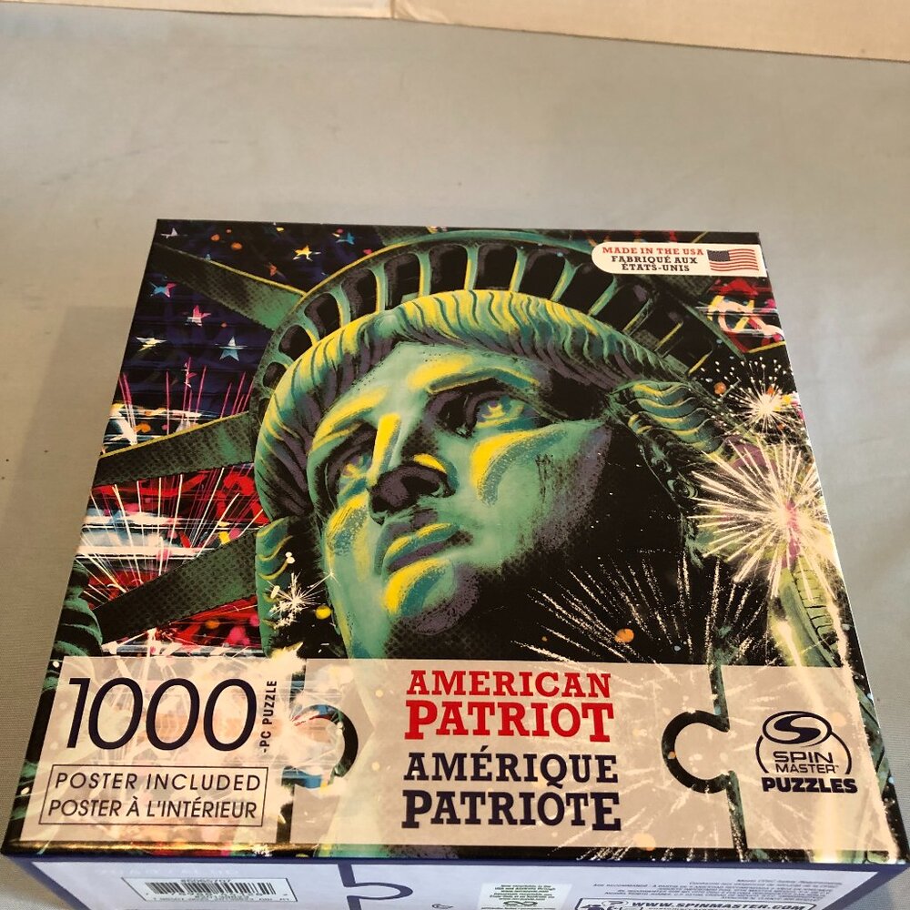 COMPLETE American Patriot STATUE OF LIBERTY  1000 Pc Puzzle Spin Master #MS